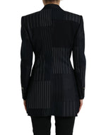 Dolce & Gabbana Elegant Striped Virgin Wool Women's Blazer
