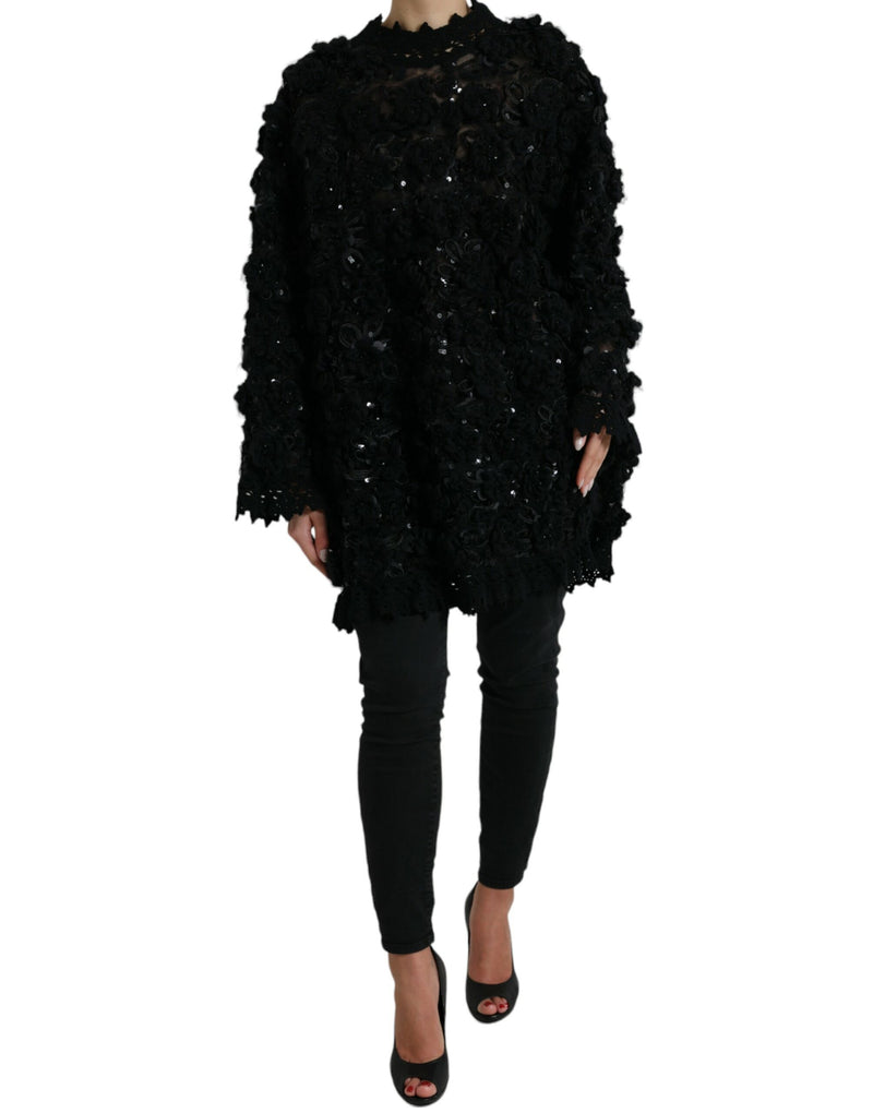 Dolce & Gabbana Sequin Embellished Black Women's Pullover