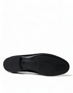 Dolce & Gabbana Elegant Black Velvet Derby Dress Men's Shoes