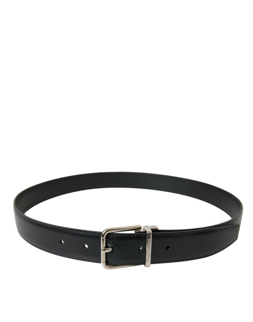 Dolce & Gabbana Elegant Black Calf Leather Men's Belt
