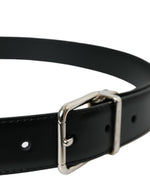 Dolce & Gabbana Elegant Black Calf Leather Men's Belt