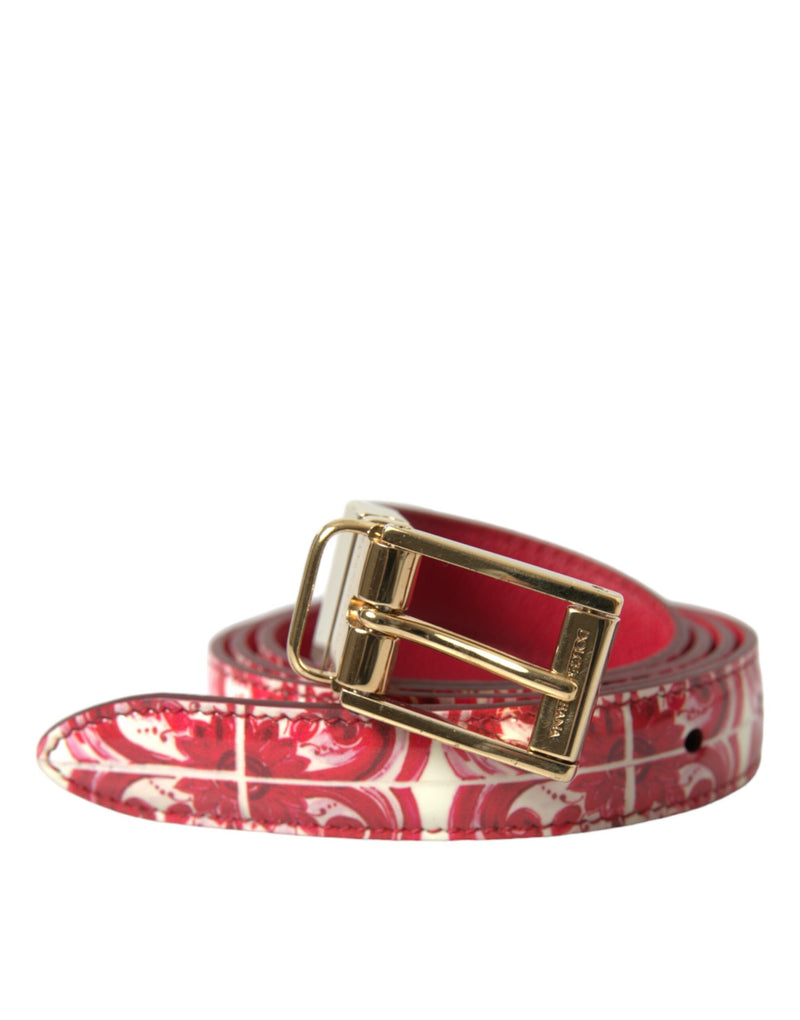 Dolce & Gabbana Elegant Red Calfskin Waist Women's Belt