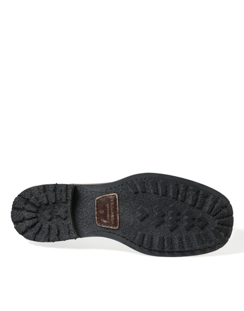Dolce & Gabbana Dapper Dual-Tone Leather Ankle Men's Boots