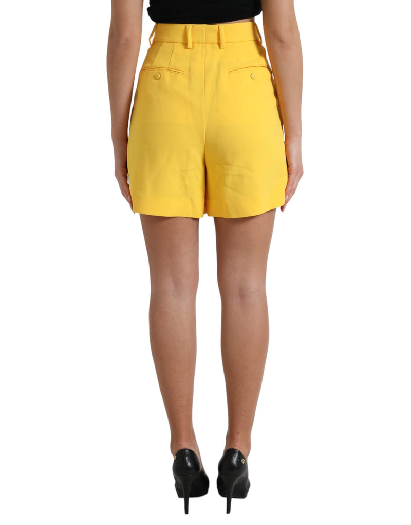 Dolce & Gabbana Elegant High Waist Bermuda Shorts in Sunny Women's Yellow