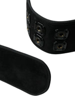 Dolce & Gabbana Elegant Suede Waist Belt in Timeless Women's Black