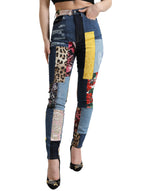Dolce & Gabbana Vibrant Patchwork Skinny Women's Jeans