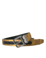 Dolce & Gabbana Elegant Gold Leather Men's Belt