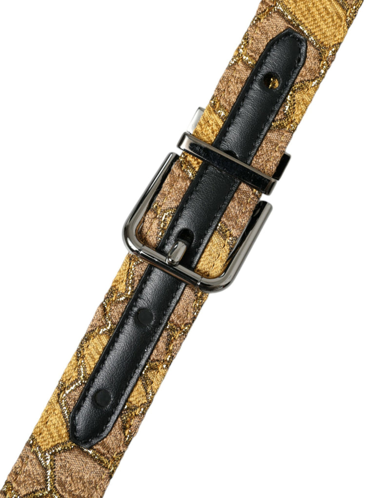 Dolce & Gabbana Elegant Gold Leather Men's Belt
