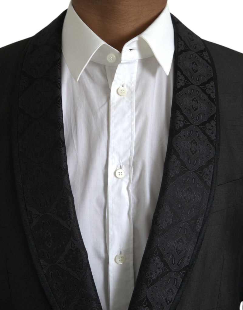 Dolce & Gabbana Black MARTINI Single Breasted Coat Men's Blazer