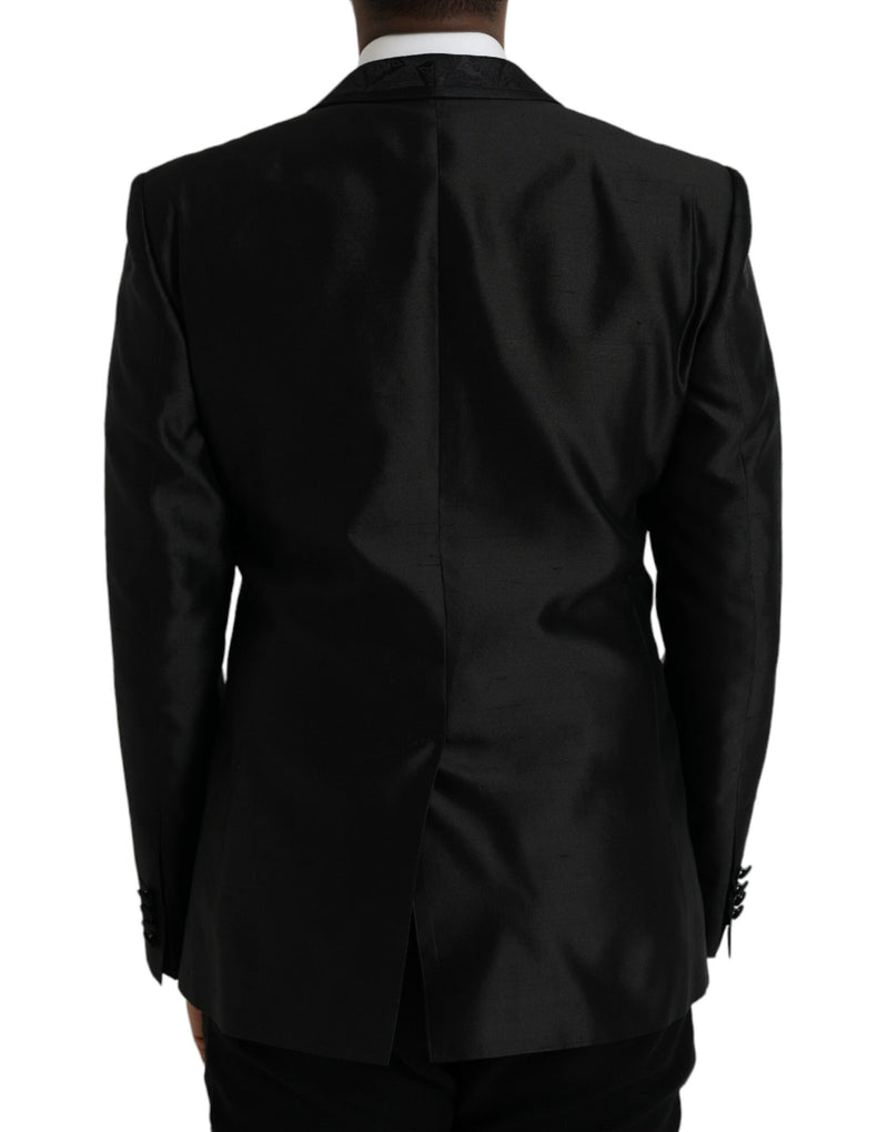 Dolce & Gabbana Black MARTINI Single Breasted Coat Men's Blazer