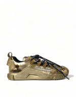 Dolce & Gabbana Gleaming Gold-Toned Luxury Women's Sneakers