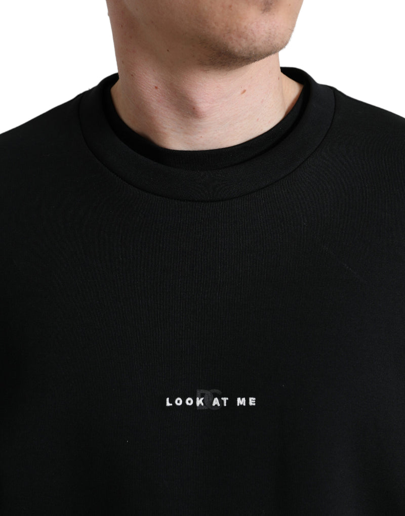 Dolce & Gabbana Black Eyes Print Cotton Men's T-shirt - LUX LAIR