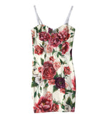 Dolce & Gabbana Floral Silk Blend Bustier Bodycon Women's Dress