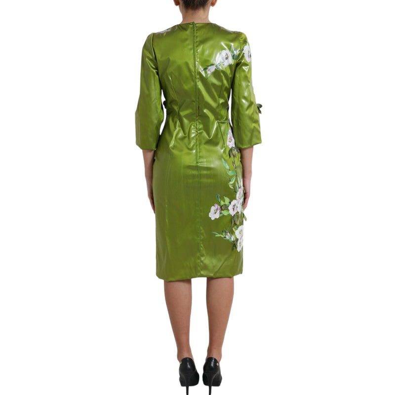 Dolce & Gabbana Floral Elegance Midi Sheath Women's Dress