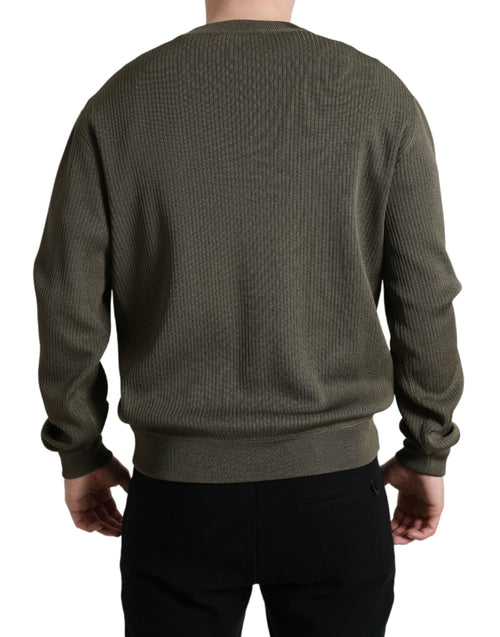 Dolce & Gabbana Green Viscose Crew Neck Men Pullover Men's Sweater