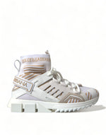 Dolce & Gabbana Elegant Sorrento Slip-On Sneakers in White and Women's Beige