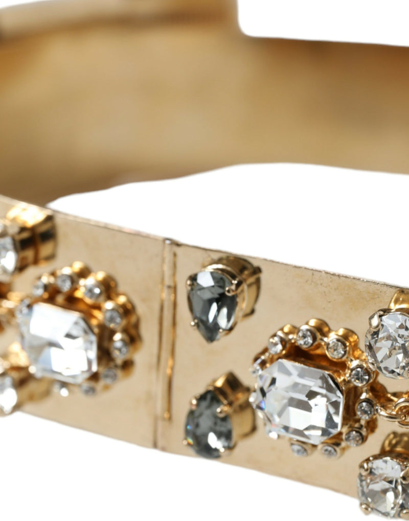 Dolce & Gabbana Gold-Tone Crystal Embellished Waist Women's Belt