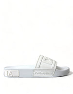 Dolce & Gabbana Elegant White Logo Women's Slides