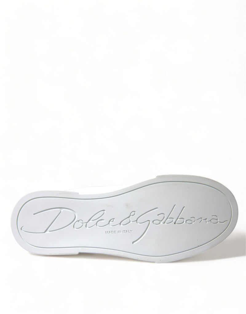 Dolce & Gabbana Chic White Portofino Leather Women's Sneakers