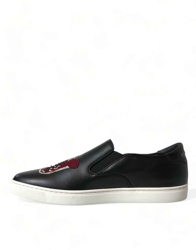 Dolce & Gabbana Elegant Black Slip-On Men's Sneakers