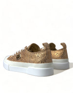 Dolce & Gabbana Elegant Gold Low-Top Sneakers - Chic Comfort Women's Footwear