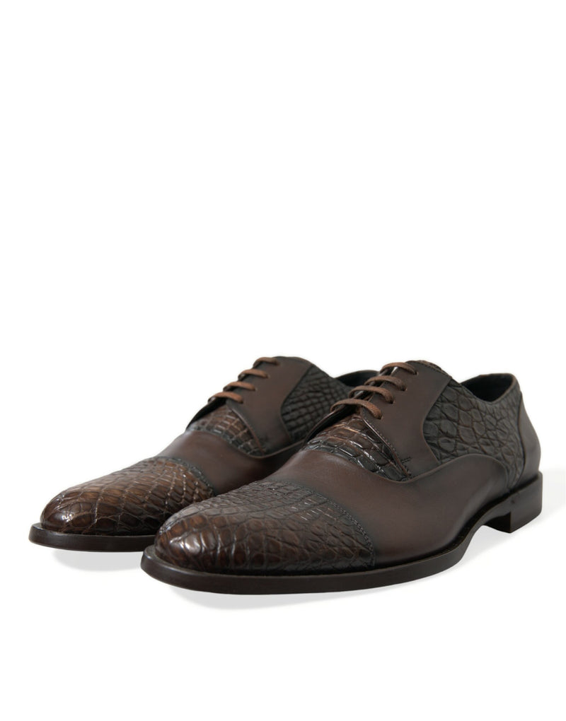 Dolce & Gabbana Elegant Textured Leather Oxford Dress Men's Shoes