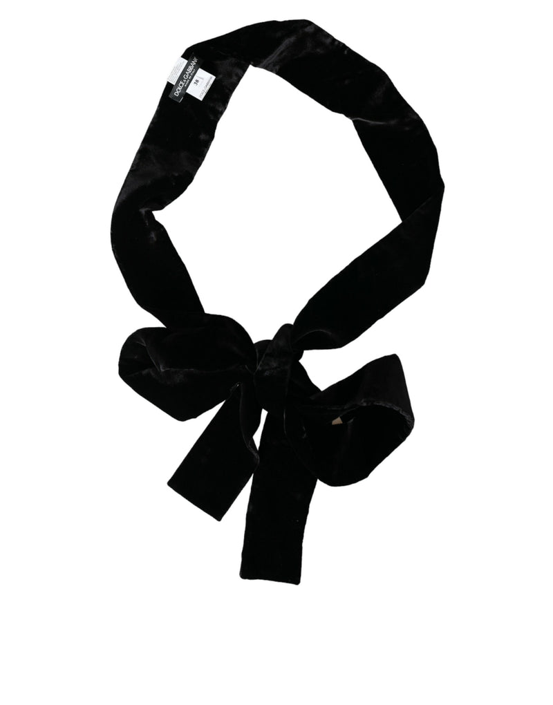 Dolce & Gabbana Black Viscose Wide Waist Women Women's Belt