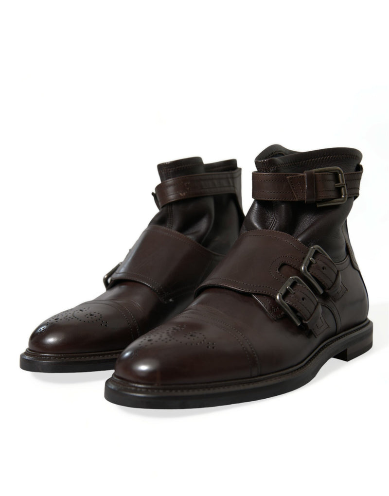 Dolce & Gabbana Elegant Mens Leather Ankle Men's Boots