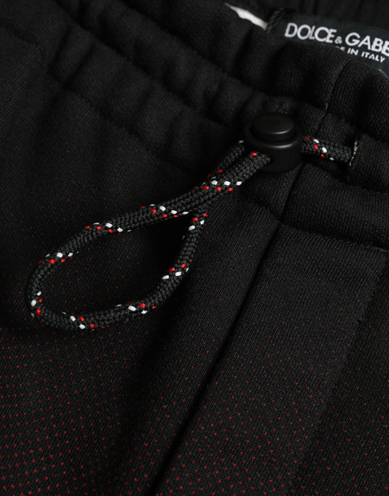 Dolce & Gabbana Red Leopard Print Cotton Bermuda Men's Shorts