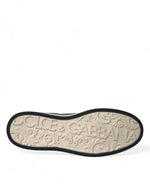 Dolce & Gabbana Elegant Black Crocodile Leather Low-Top Men's Sneakers