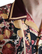 Dolce & Gabbana Multicolor Button Down Silk Men's Shirt