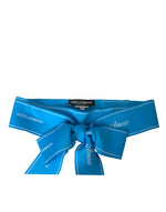 Dolce & Gabbana Blue Polyester AMORE Wide Waist Women's Belt