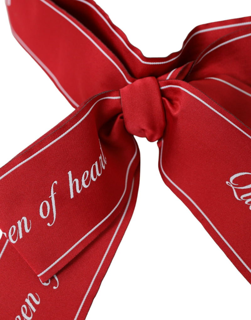Dolce & Gabbana Red Polyester QUEEN OF HEARTS Women's Belt