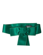 Dolce & Gabbana Green Silk Satin Waist Women Women's Belt
