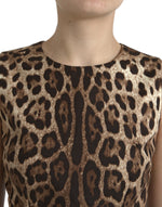 Dolce & Gabbana Sleek Leopard Print Silk-Blend Tank Women's Top