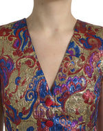 Dolce & Gabbana Multicolor Floral Print Jacquard Waistcoat Women's Vest