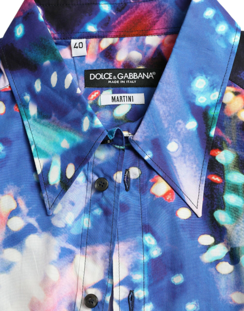 Dolce & Gabbana Multicolor Luminarie Slim MARTINI Men's Shirt