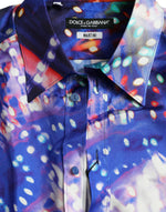 Dolce & Gabbana Purple Luminarie Silk Slim MARTINI Men's Shirt