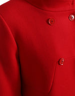 Liu Jo Elegant Red Double Breasted Long Women's Coat