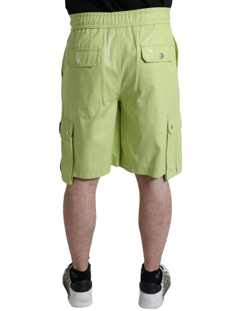 Dolce & Gabbana Light Green Cotton Men Cargo Bermuda Men's Shorts