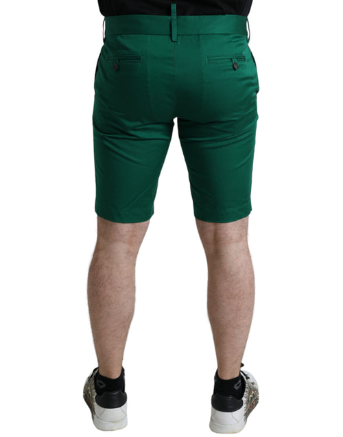 Dolce & Gabbana Deep Green Cotton Stretch Men Bermuda Men's Shorts