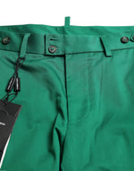 Dolce & Gabbana Elegant Deep Green Cotton Bermuda Men's Shorts
