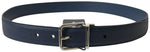 Dolce & Gabbana Aquamarine Blue Leather Men's Belt