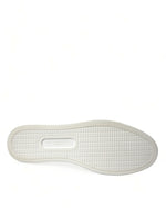 Dolce & Gabbana Elegant White Calfskin Leather Men's Sneakers