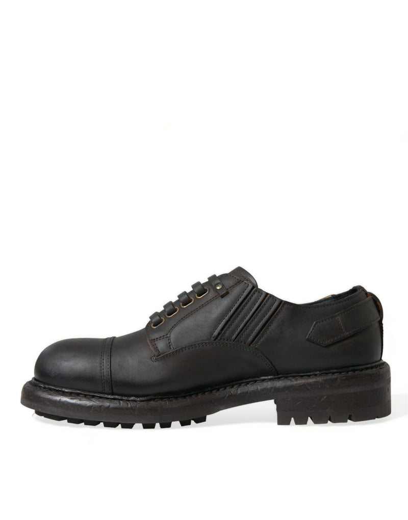 Dolce & Gabbana Elegant Mens Leather Derby Dress Men's Shoes