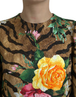 Dolce & Gabbana Animal & Floral Print Mini Shift Women's Dress