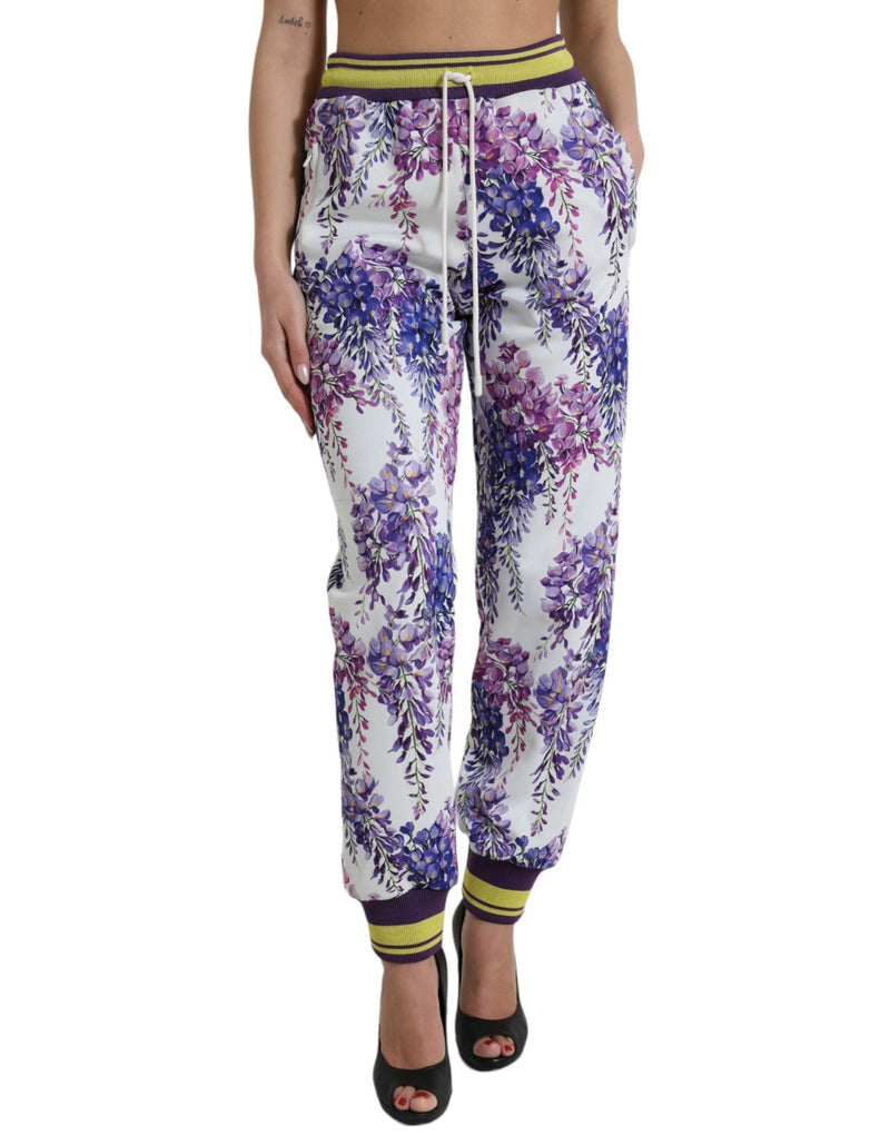 Dolce & Gabbana Elegant Floral Jogger Pants for a Chic Women's Look