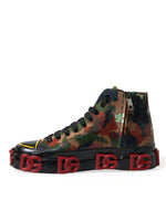 Dolce & Gabbana Multicolor High-Top Sneakers with Luxe Men's Appeal