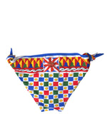 Dolce & Gabbana Multicolor Carretto Print Bikini Women's Bottom