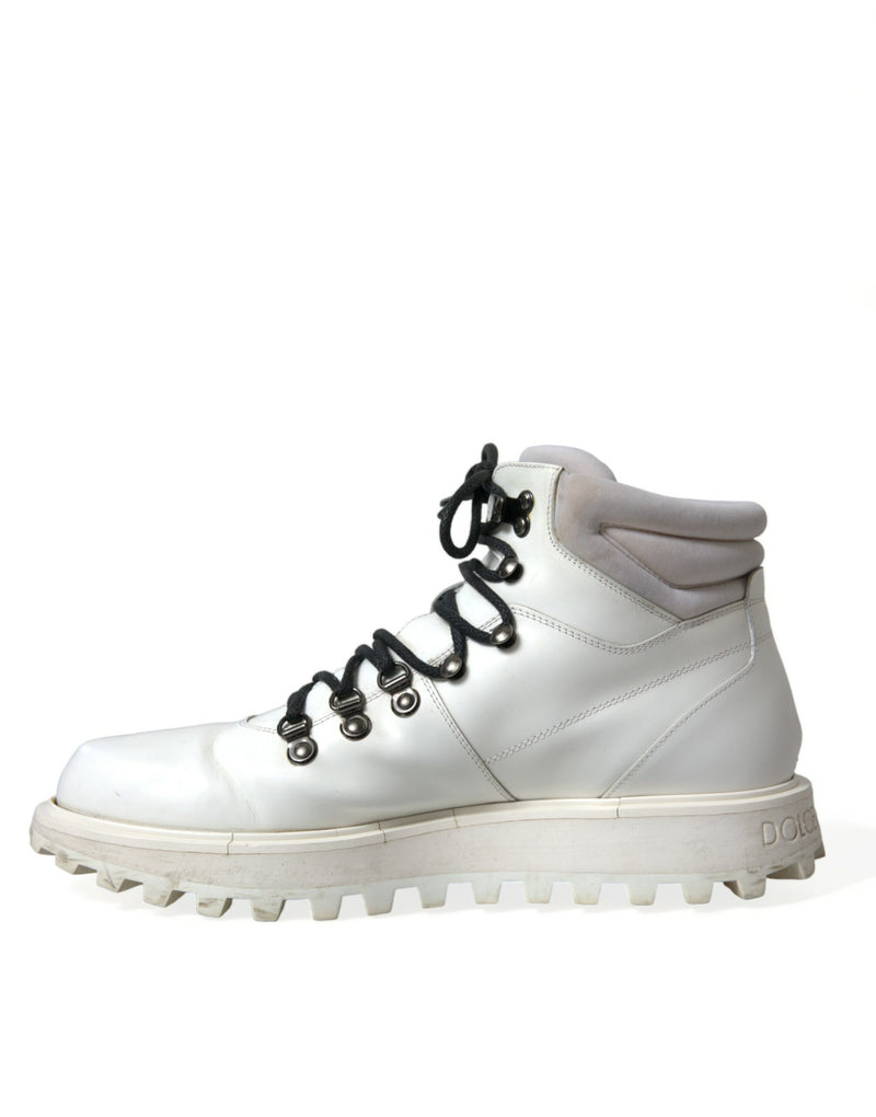 Dolce & Gabbana Pristine White Italian Ankle Men's Boots